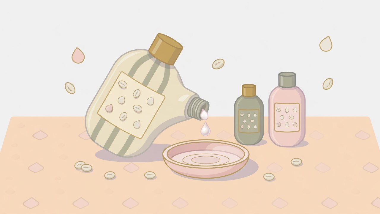 詰替を1袋とまとめ買いで置き分けるイメージ