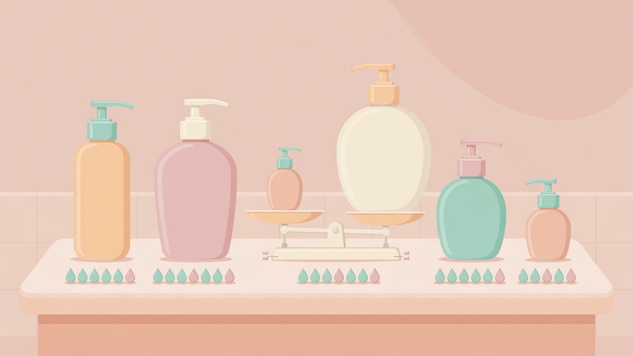 1mLあたりの単価の計算を示すイラスト