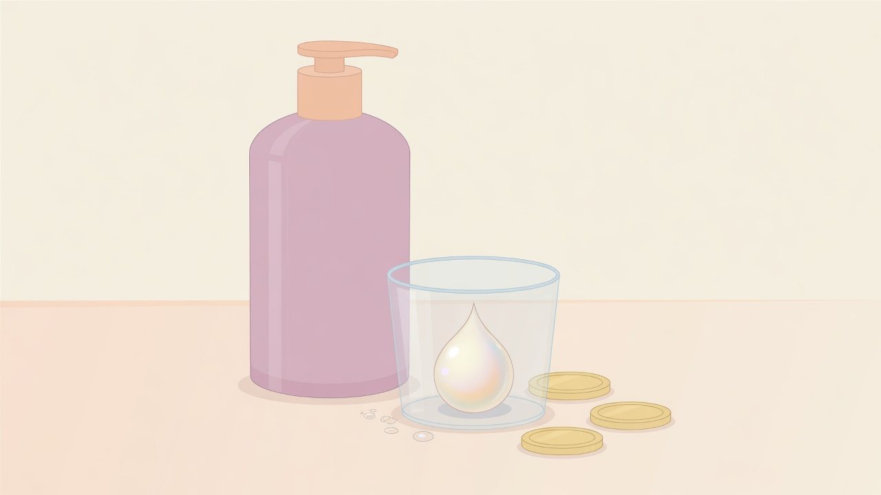 同じ容量のボトルを並べて単価を比べるイラスト