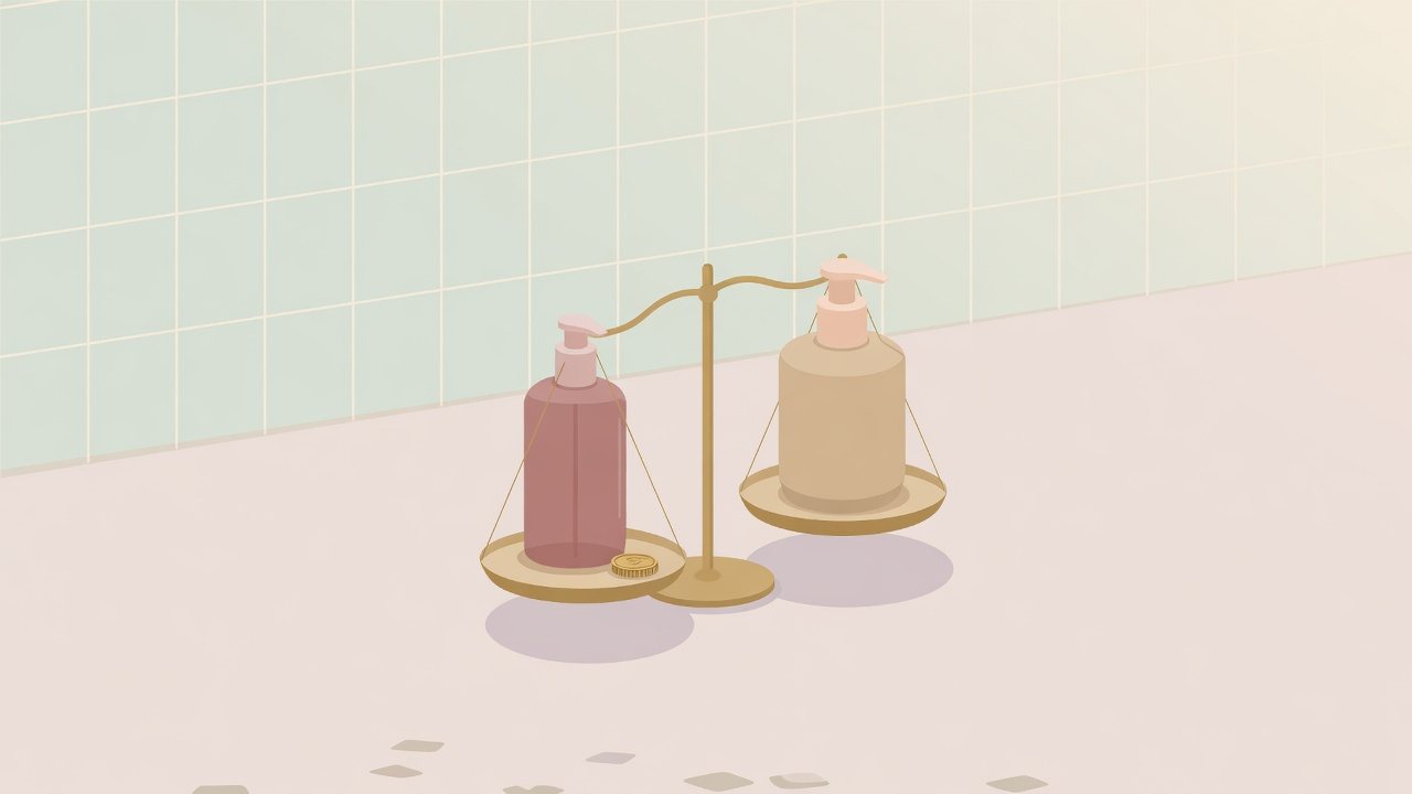 詰替1個と2個以上の合計mlを分母にするイラスト