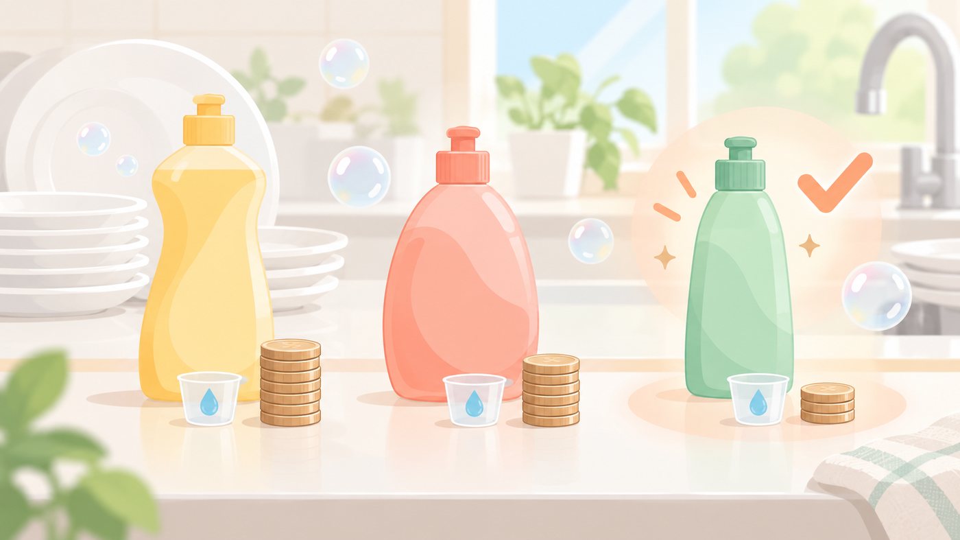 ポンプ式ボディソープの1mLあたりを計算するイラスト