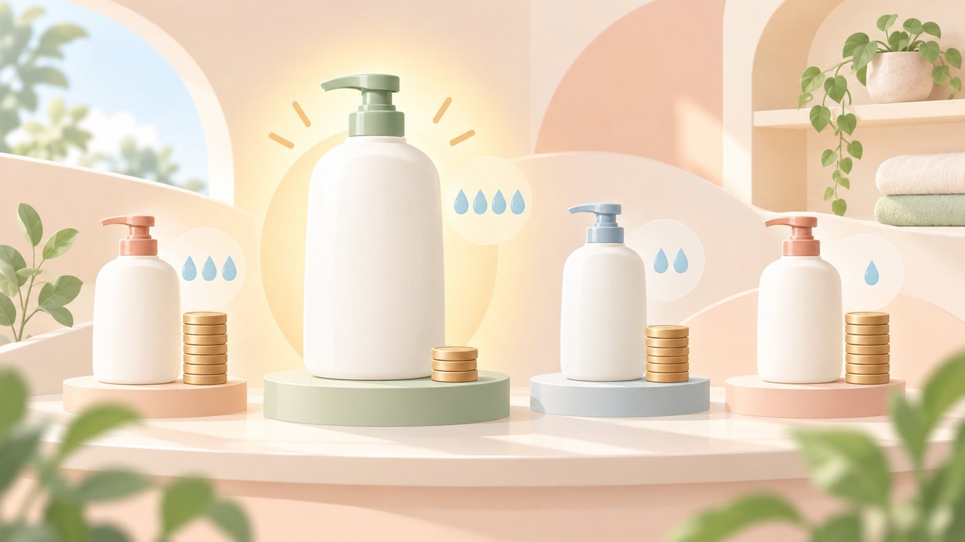 1本とまとめ買いの置き方を比べるイラスト