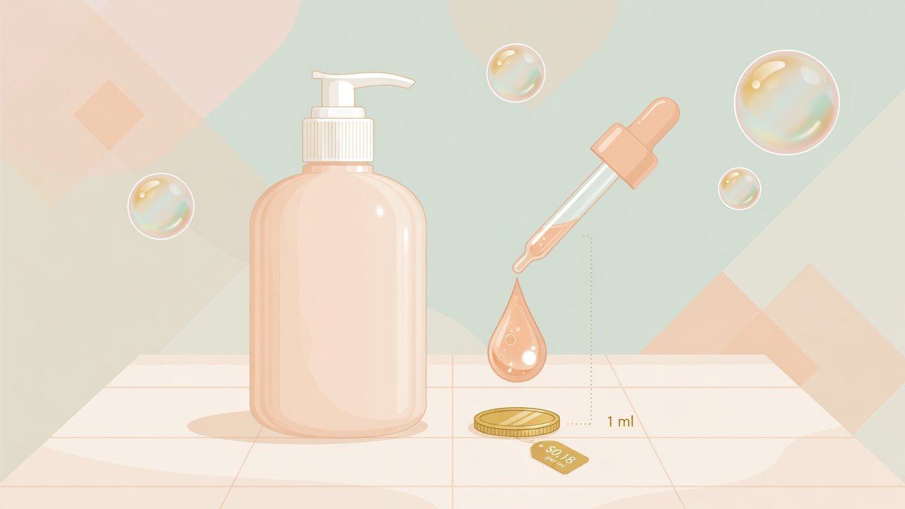 400mlのボディソープを1mlあたりで比べるイラスト