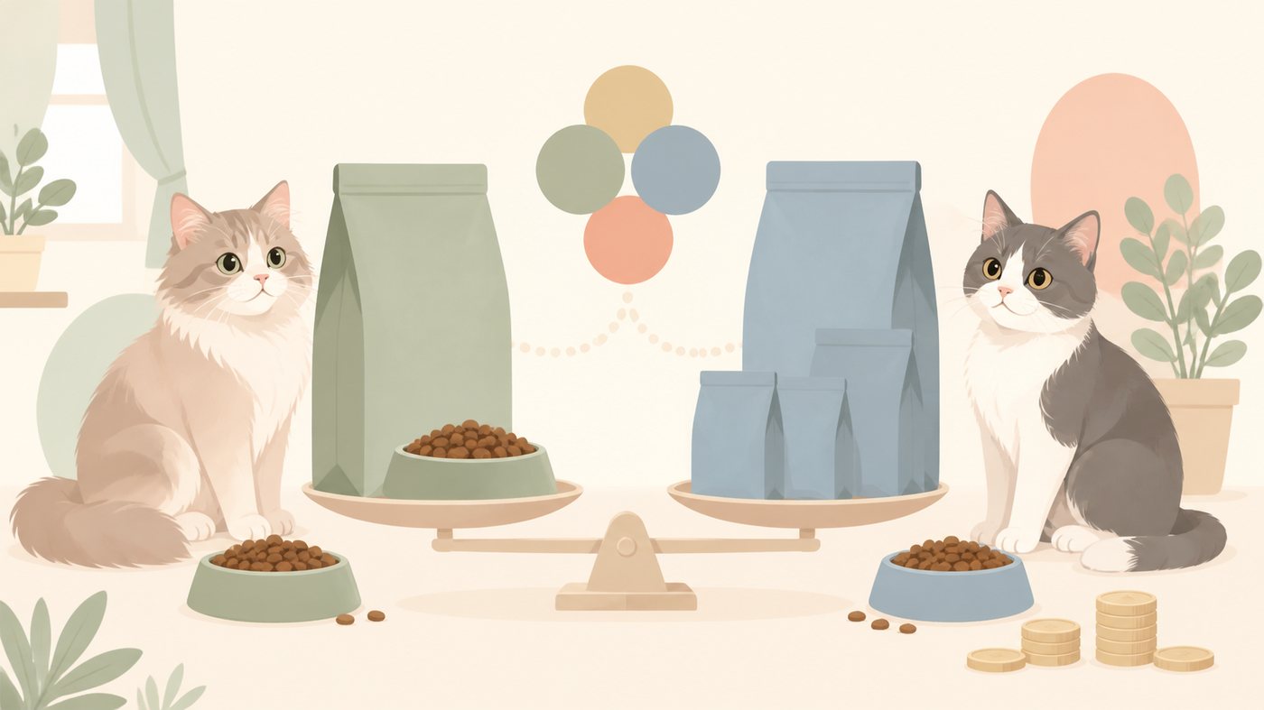 避妊・去勢後の猫の体重管理のイラスト