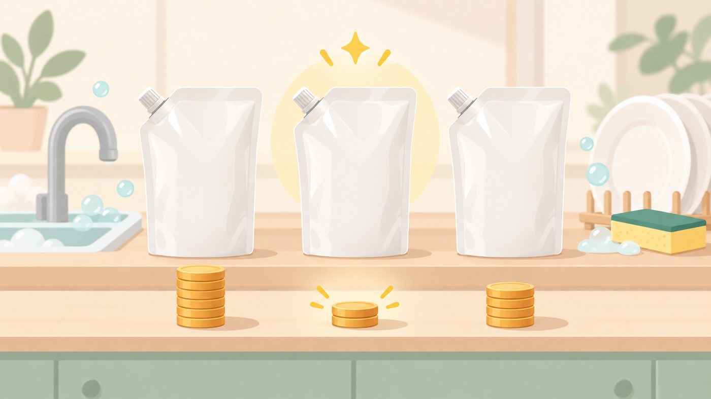 コーヒーの粉袋とドリップ個包装を並べたイラスト