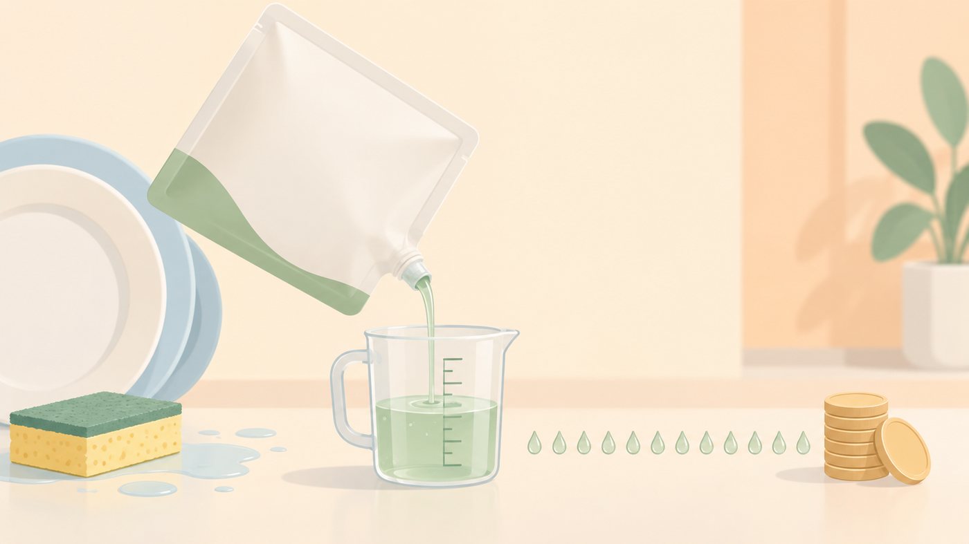 コーヒーの粉袋と個包装を1gあたりの単価で並べるイラスト