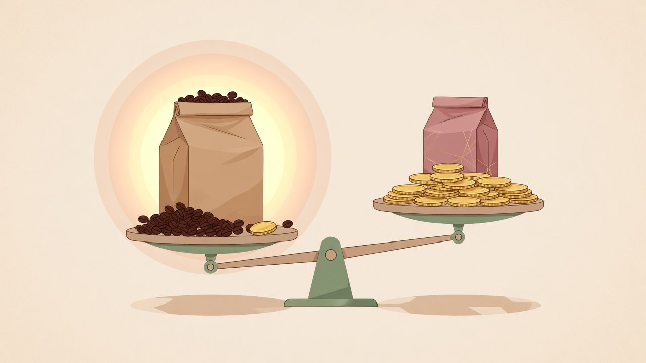 袋数が異なるドリップコーヒーの箱を並べたイラスト