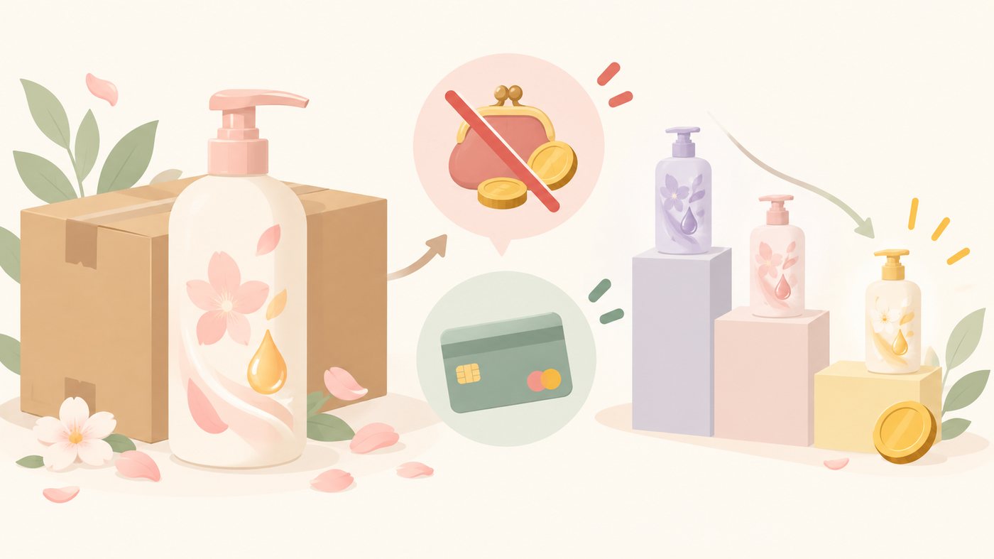入数ごとに買い置きの規模を3段に分けたイラスト