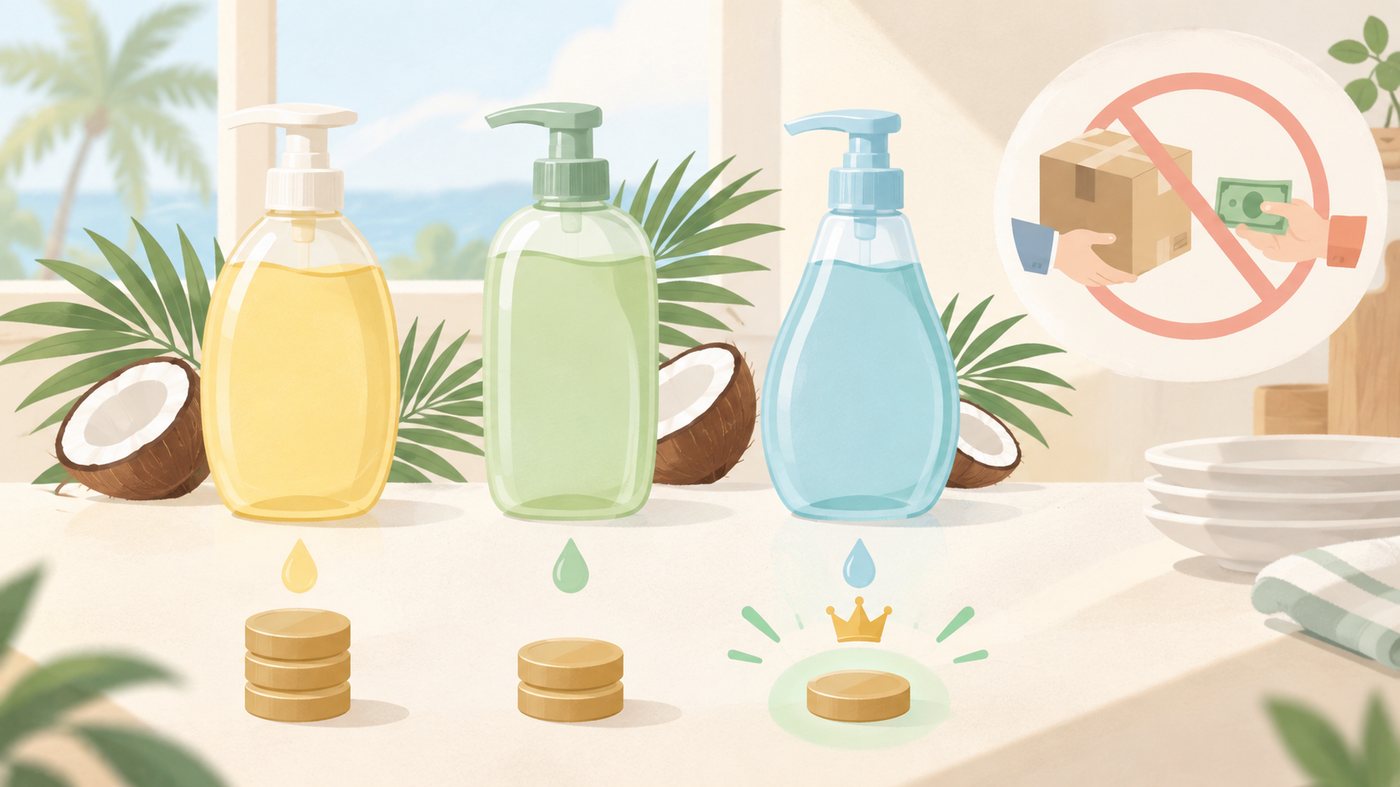500mLのボトルを本数ごとに並べて単価を見比べるイラスト