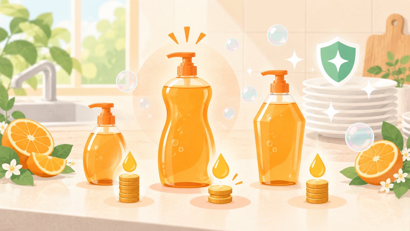 つめかえ用の袋と容器つきの本体を並べたイラスト