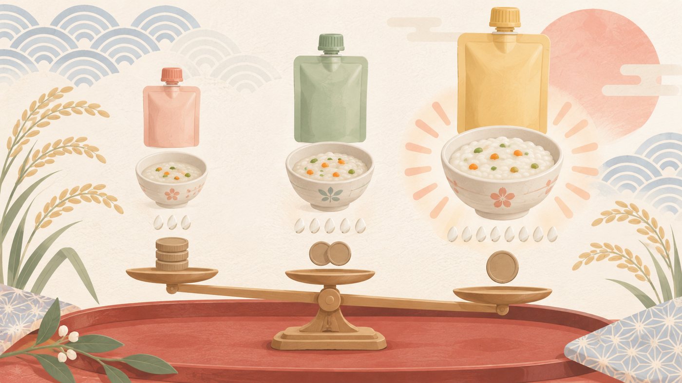 容量の違う食器用洗剤のボトルを並べたイラスト