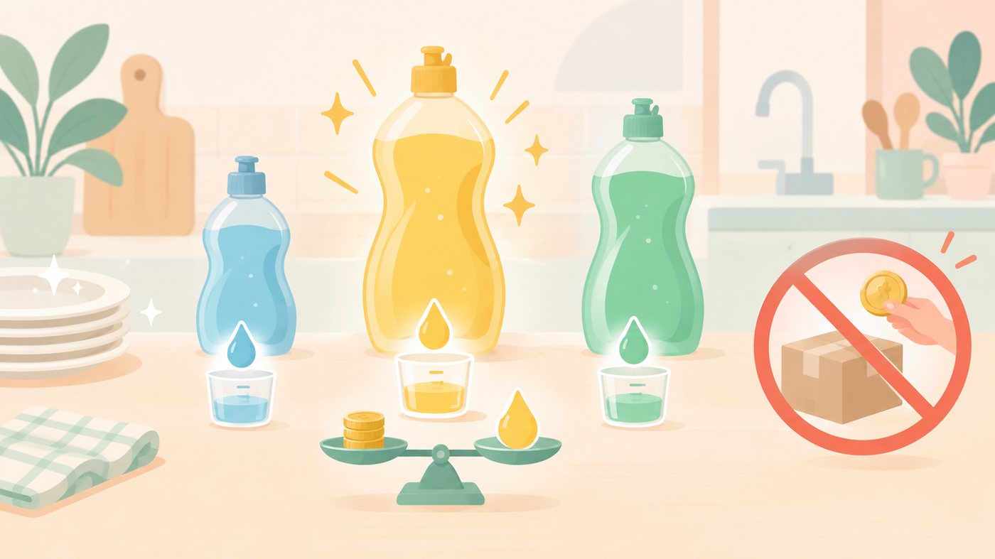 荷姿ごとに洗剤を置き分けるイラスト