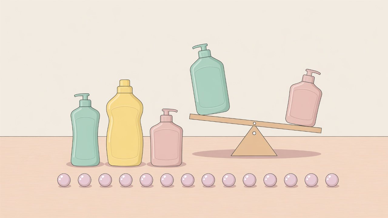 ライオンの食器用洗剤を1mlあたりの単価で比べるイラスト