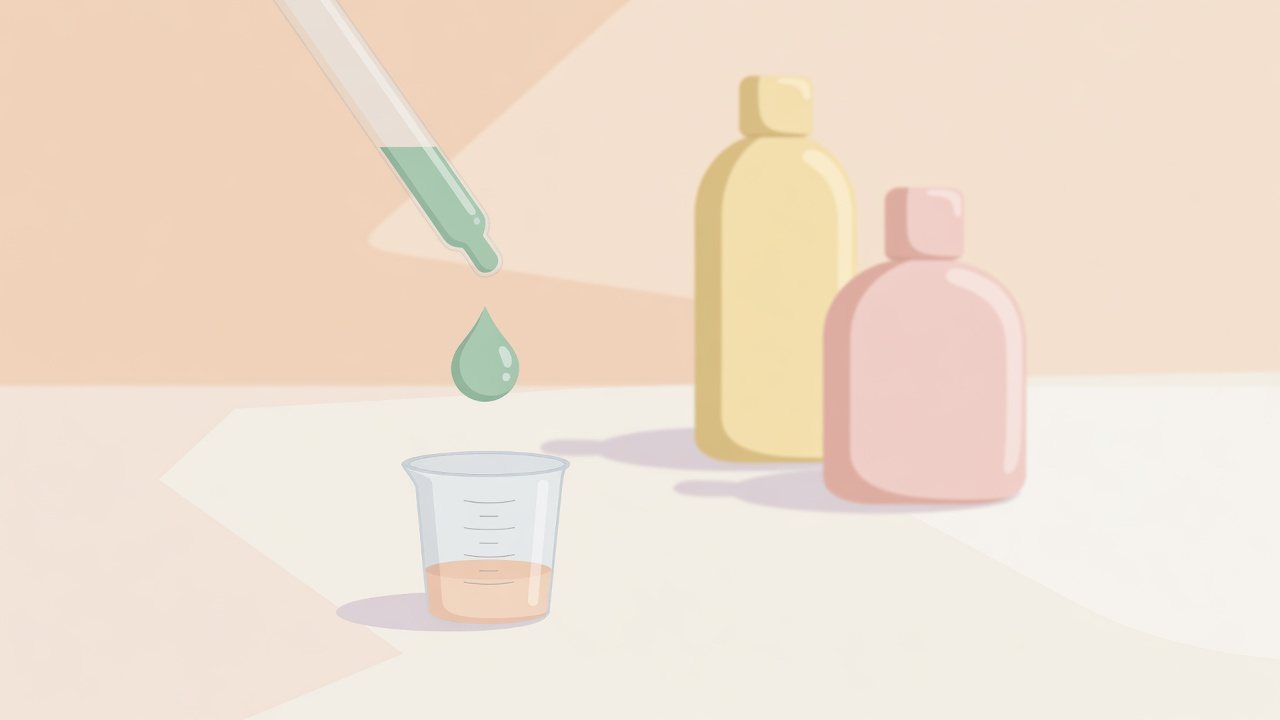 食器用洗剤の本体とつめかえ用と業務用を分けるイラスト