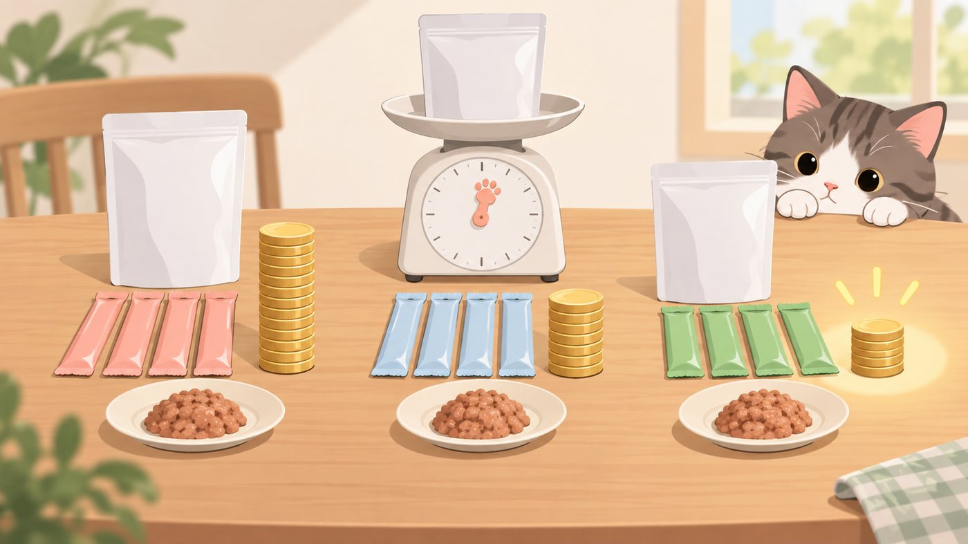 棚に洗剤のストックを並べて置くイラスト