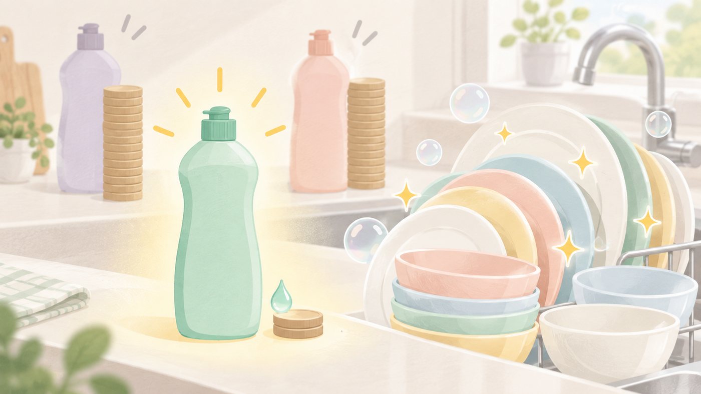 キュキュットの本体とつめかえ用を容量別に並べたイラスト