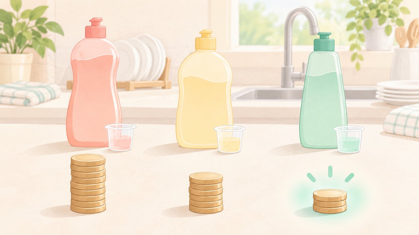 容量と入数から1mlあたりを比べるイラスト