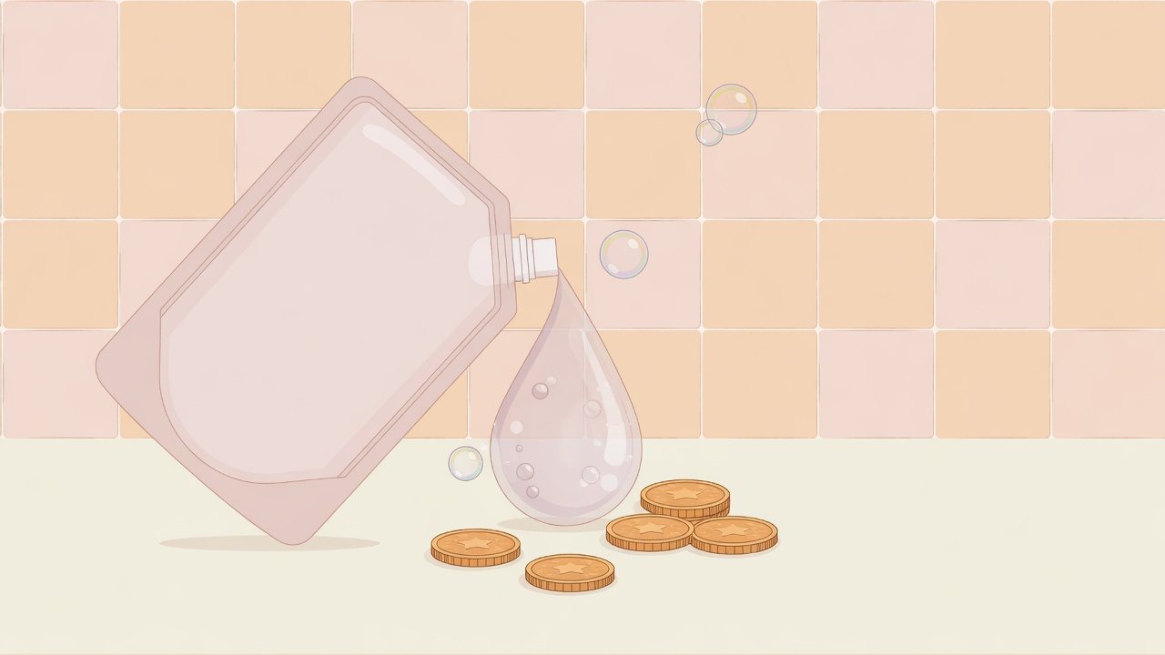 詰め替えパウチの容量と入数を比べるイラスト