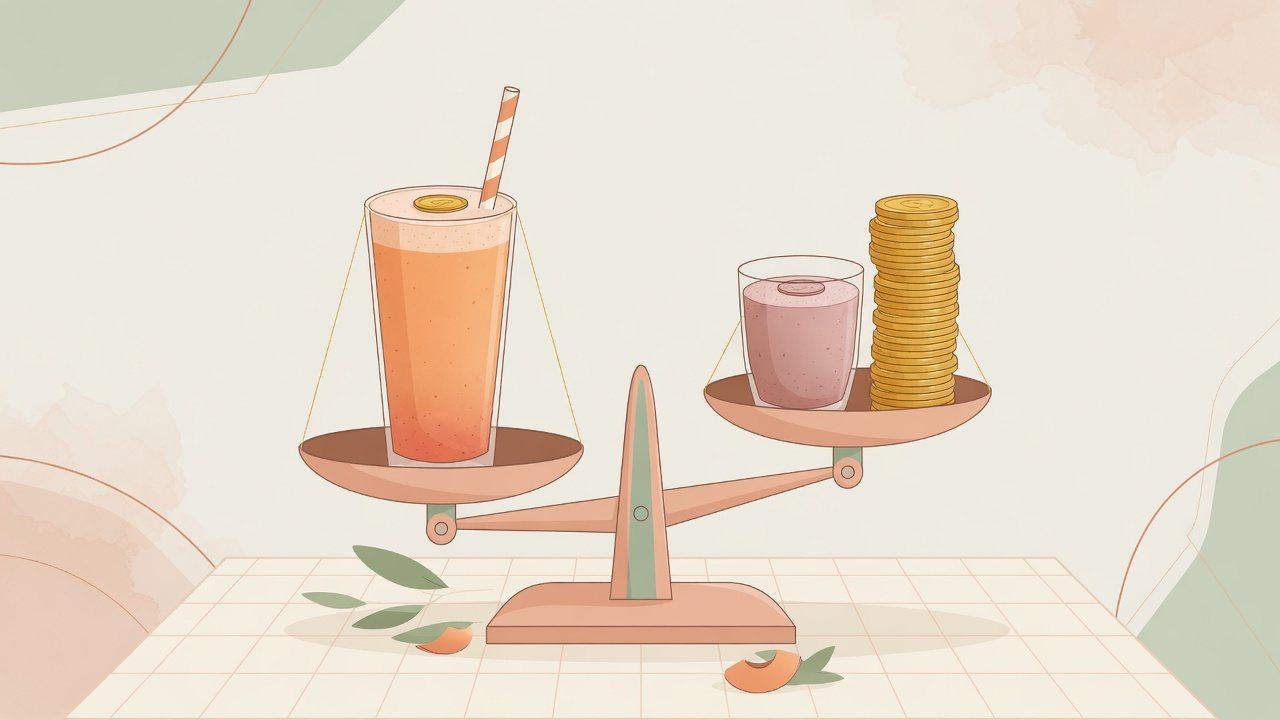 スムージーを選ぶ3つの視点のイラスト