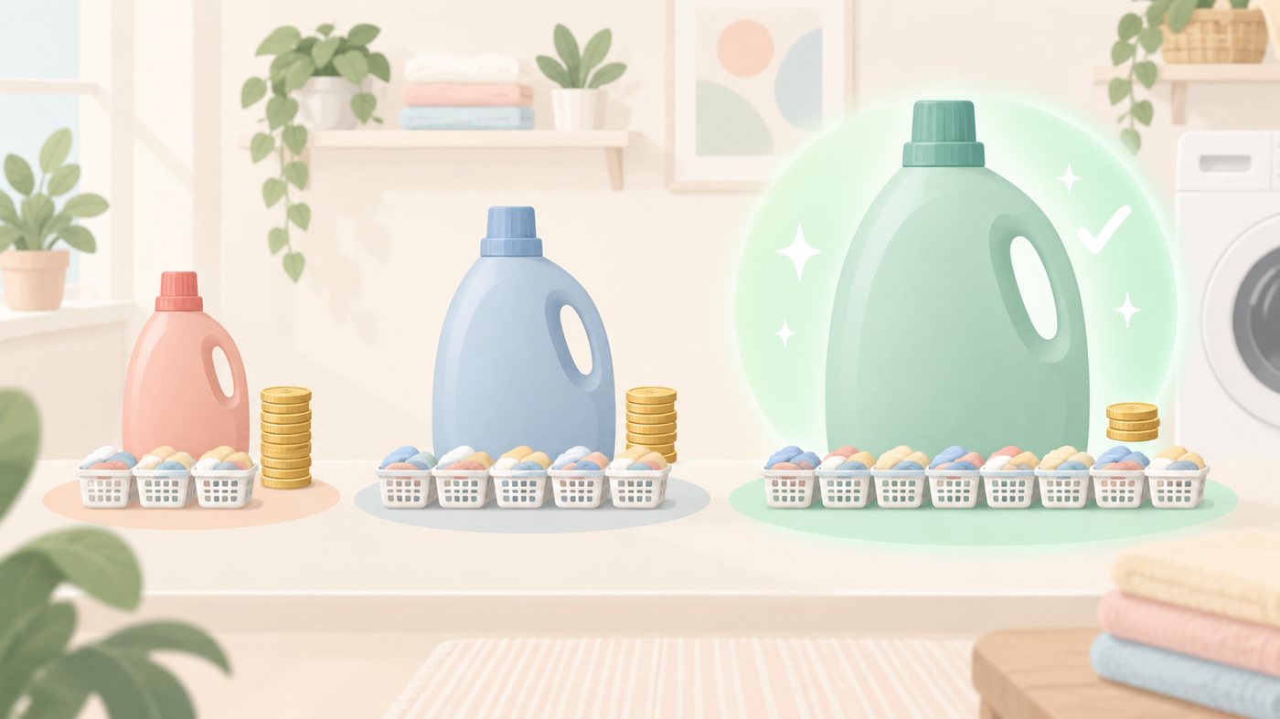 1g単価と1回使用量から費用を求めるイラスト