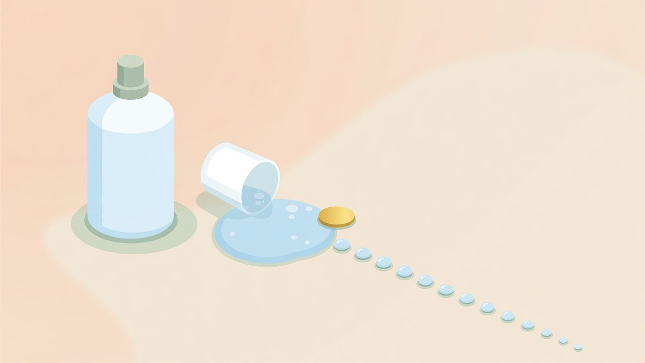 容量の違う液体洗剤の詰め替えパックを並べたイラスト