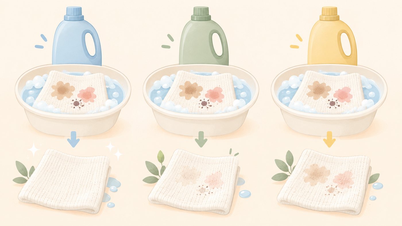 洗剤の買い置きを収納に並べるイラスト