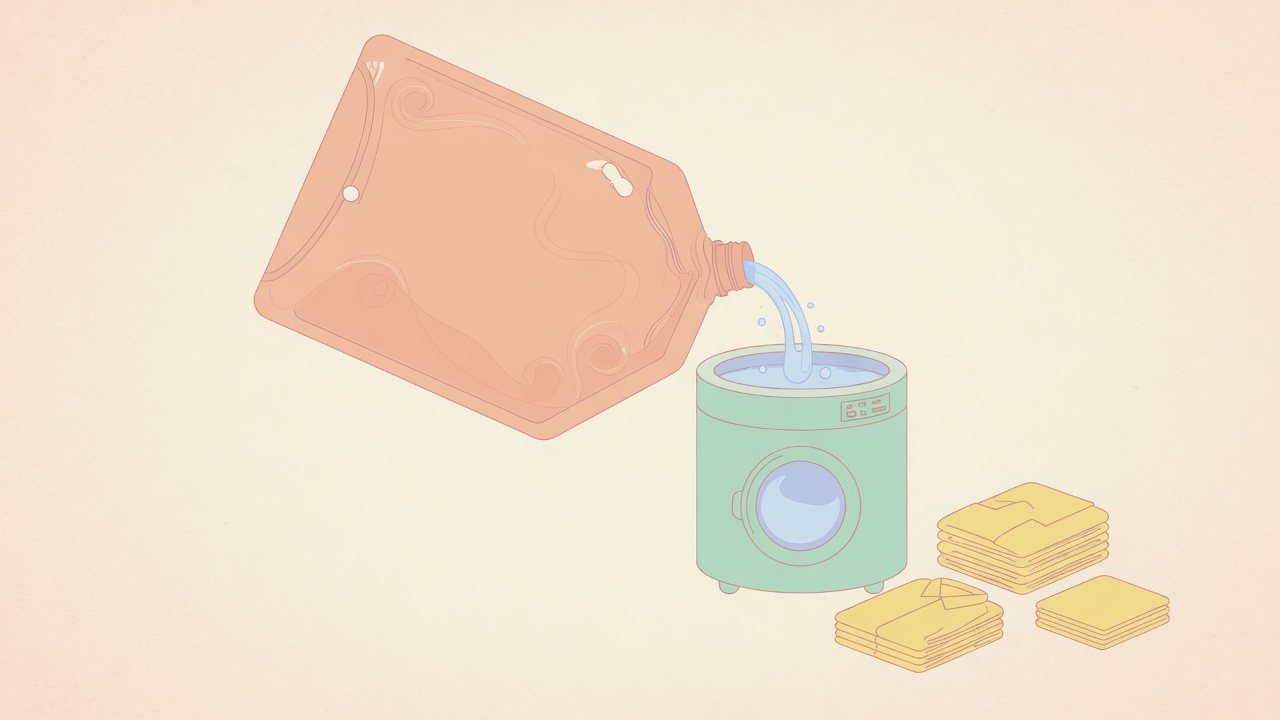 詰替用洗剤の入数と置き場所を分けるイメージ