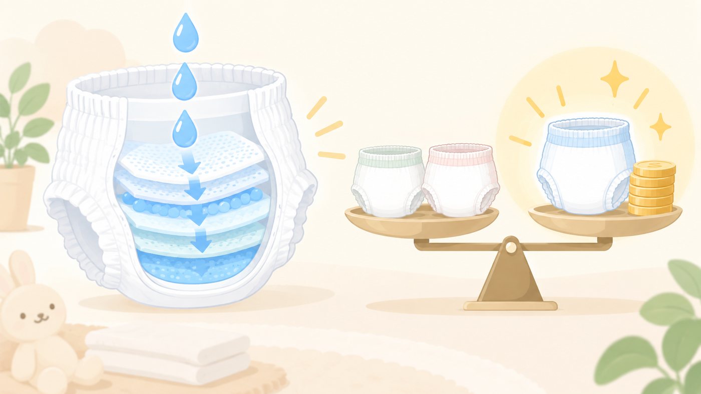 1Lの詰替用を1mLあたりの単価に割り戻すイラスト
