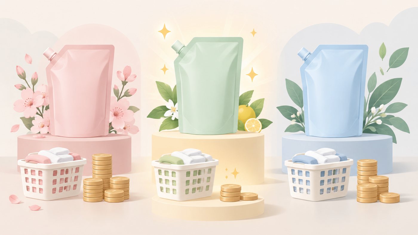 香り付き詰め替え洗濯洗剤の比較