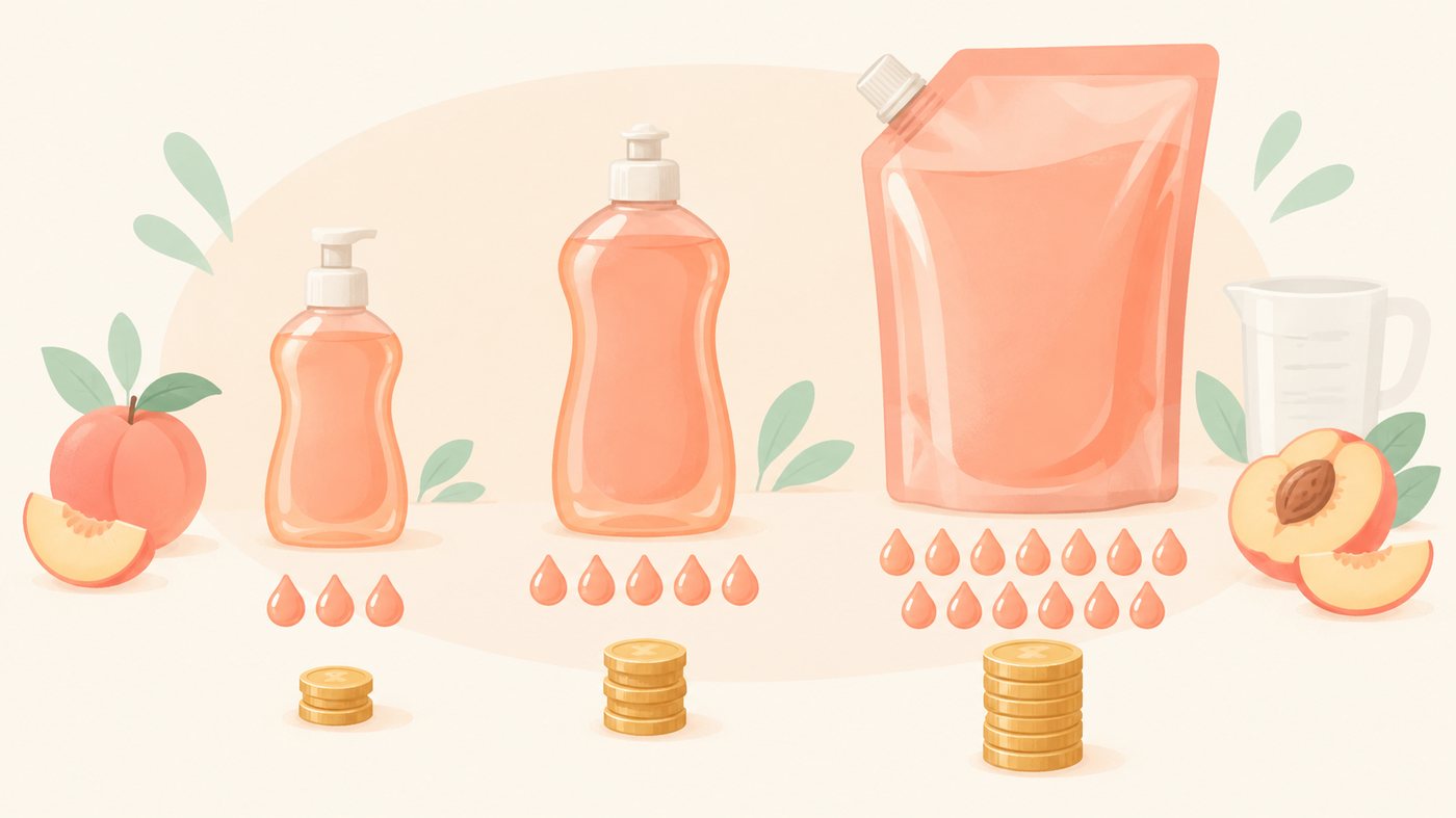 少量買いとまとめ買いを分けて置くイラスト