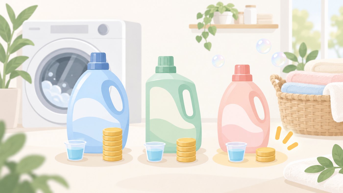 洗濯洗剤の詰め替え容量と入数の比較