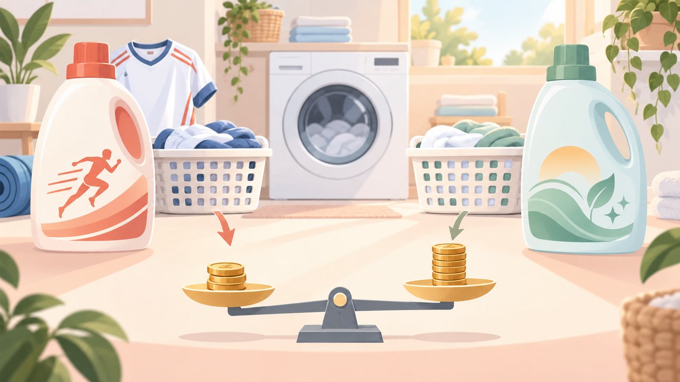 詰め替え袋の容量と入数を比べるイラスト