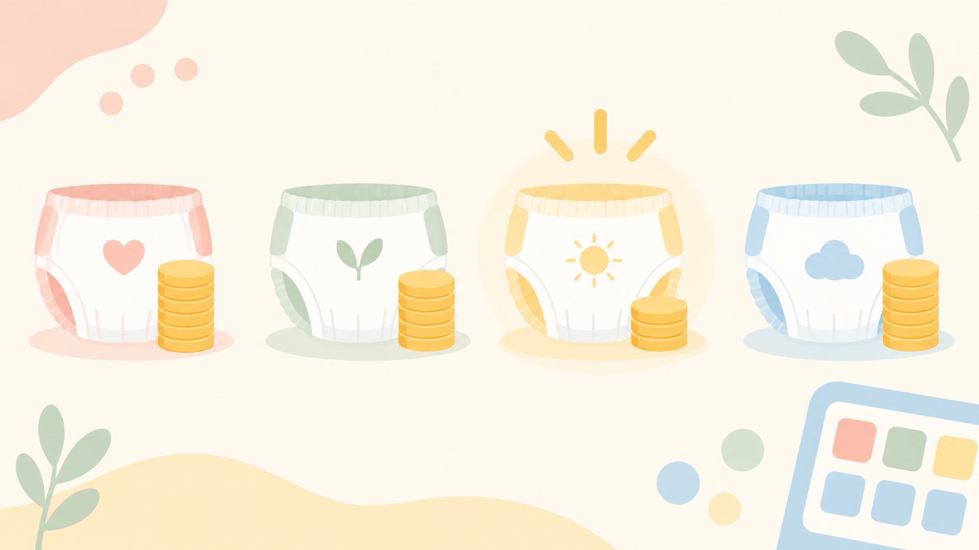 サイズと用途ごとに比較枠を分けるイラスト