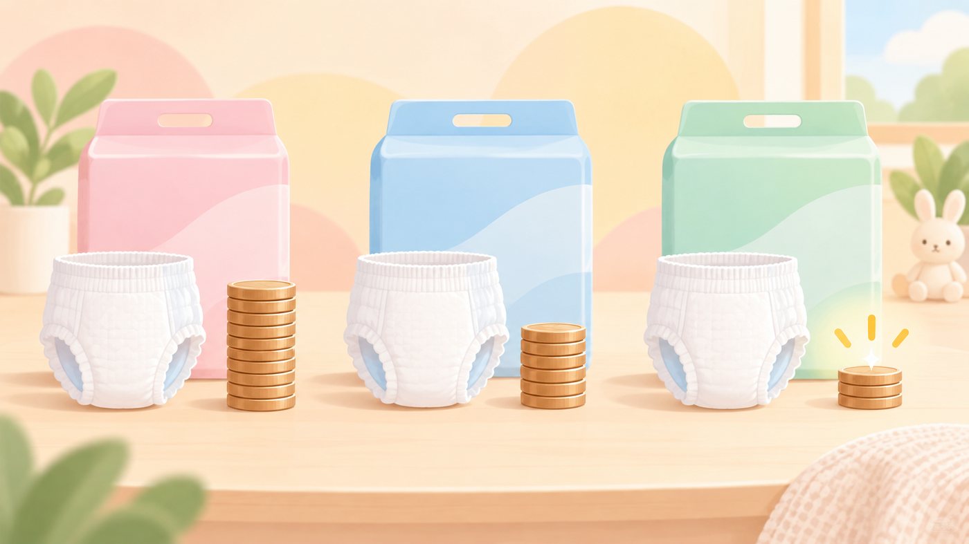 パンツタイプおむつの入数を確認するイメージ