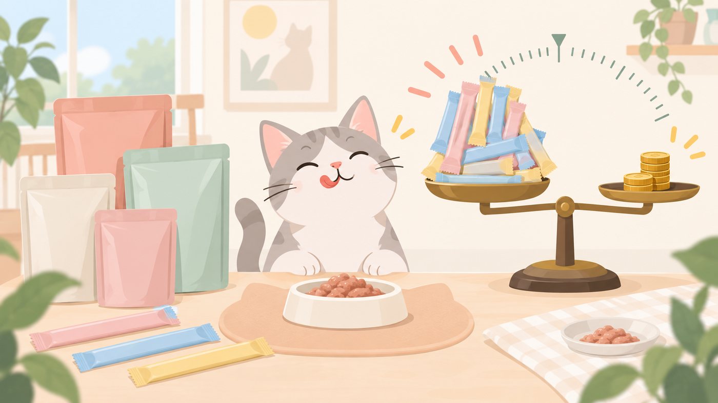 紙パンツの袋の枚数から1枚あたりを計算するイラスト