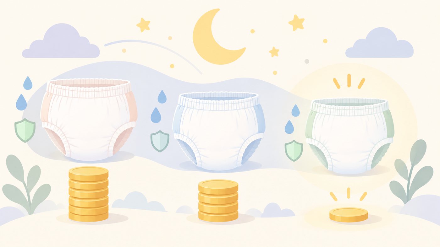 ビッグのサイズ表記ごとに夜用パンツタイプおむつを分けるイメージ