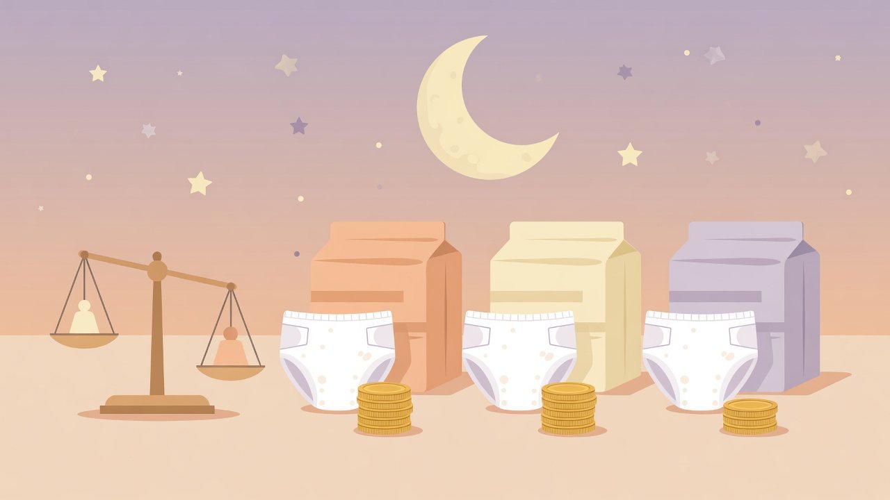 マミーポコの夜用パンツを並べたイメージ