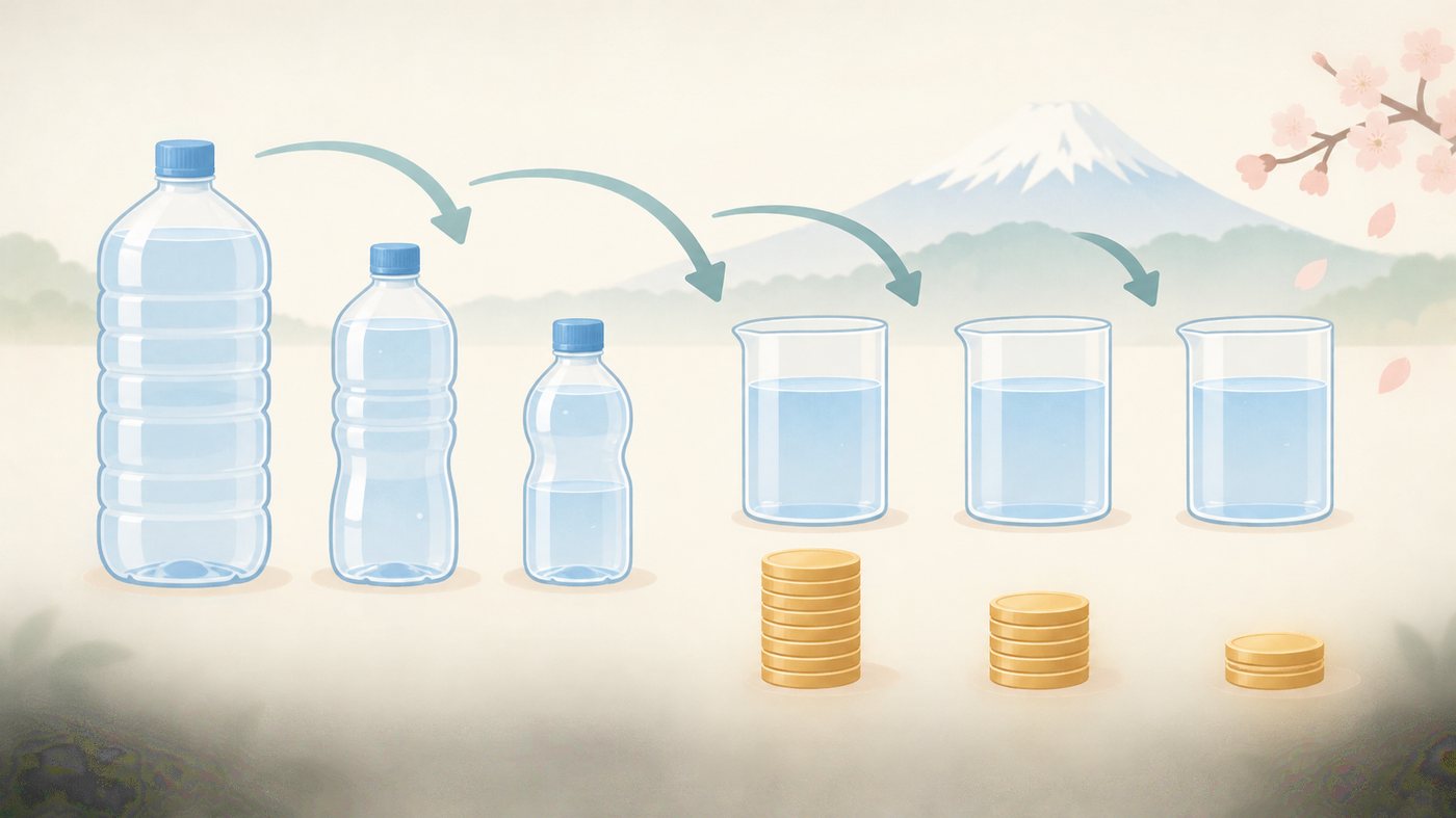 1枚あたりの単価を計算するイラスト