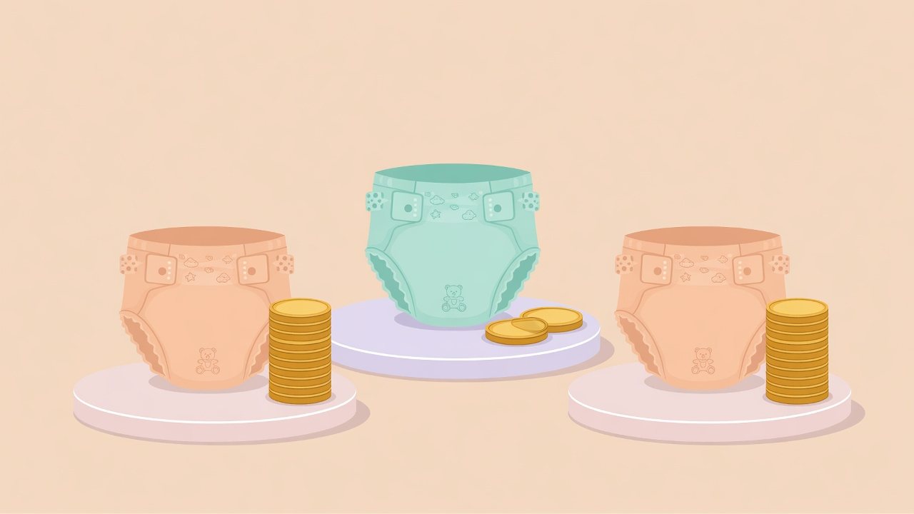 紙パンツを用途とサイズで分けるイラスト