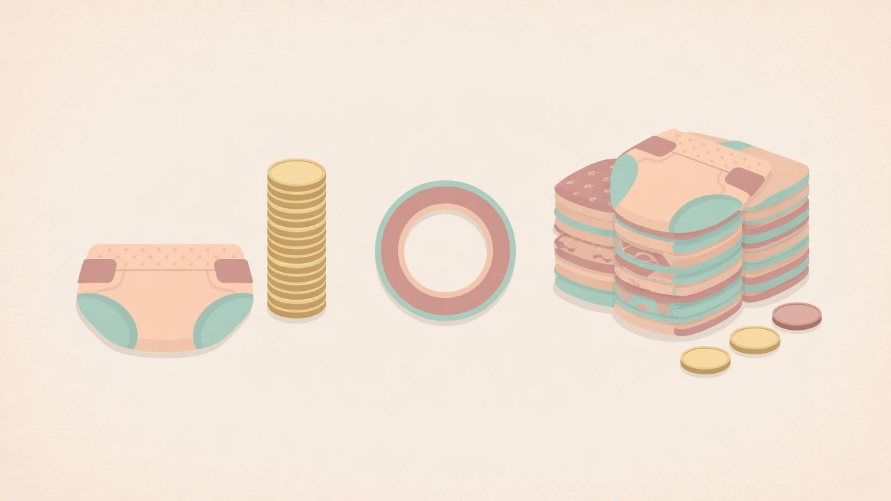 1パックと複数パックの買い置き量を分けるイラスト
