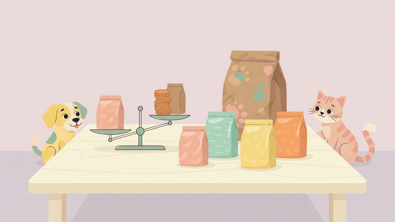 入数の違うパウチのセットを並べたイラスト