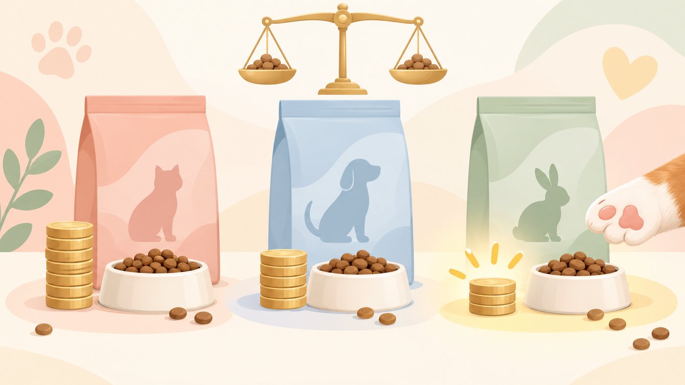 少量の箱と大きな箱を見比べるイラスト