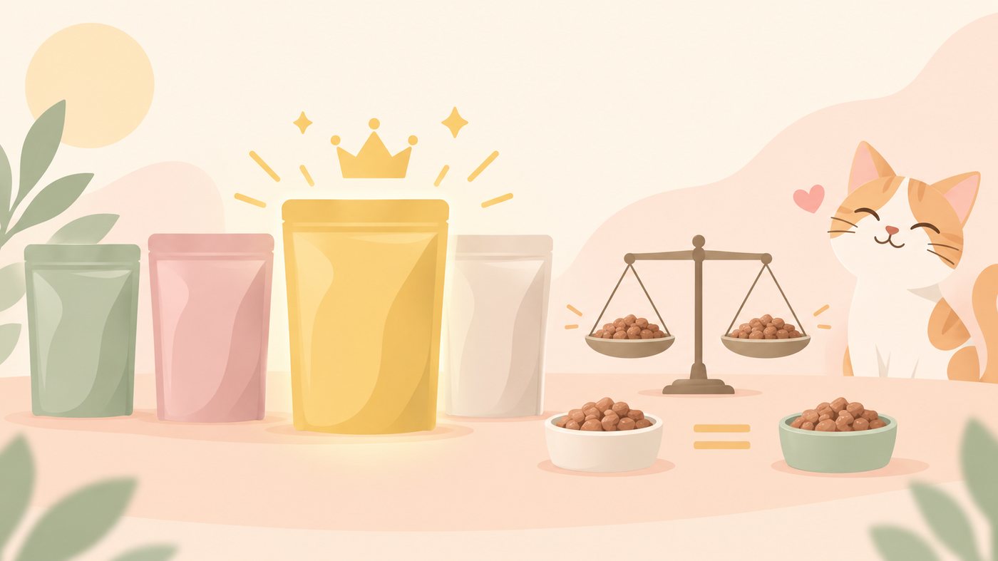 フードの袋と計算式のイラスト