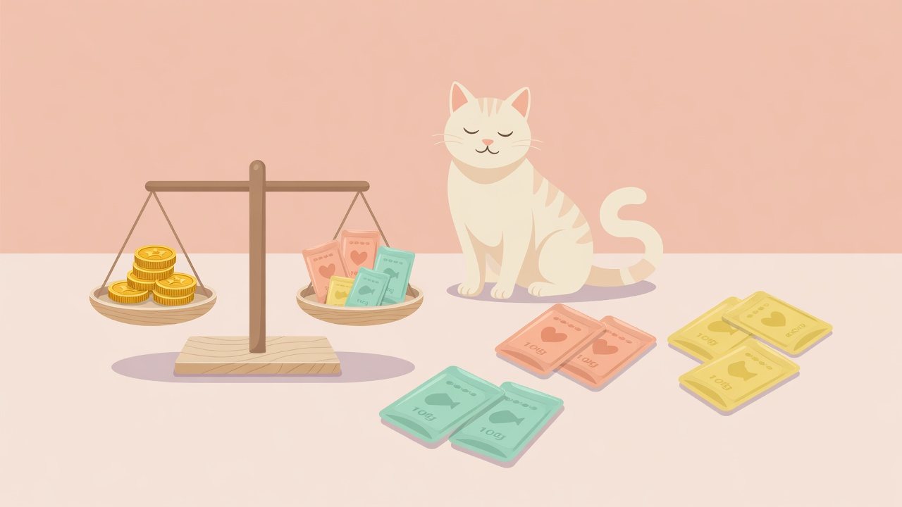 猫用100gを献立で分ける