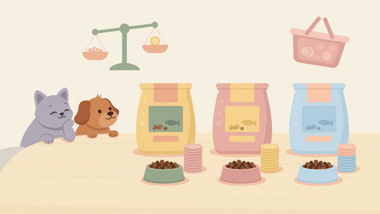 14gの総合栄養ペットフードを本数ごとに比べるイラスト