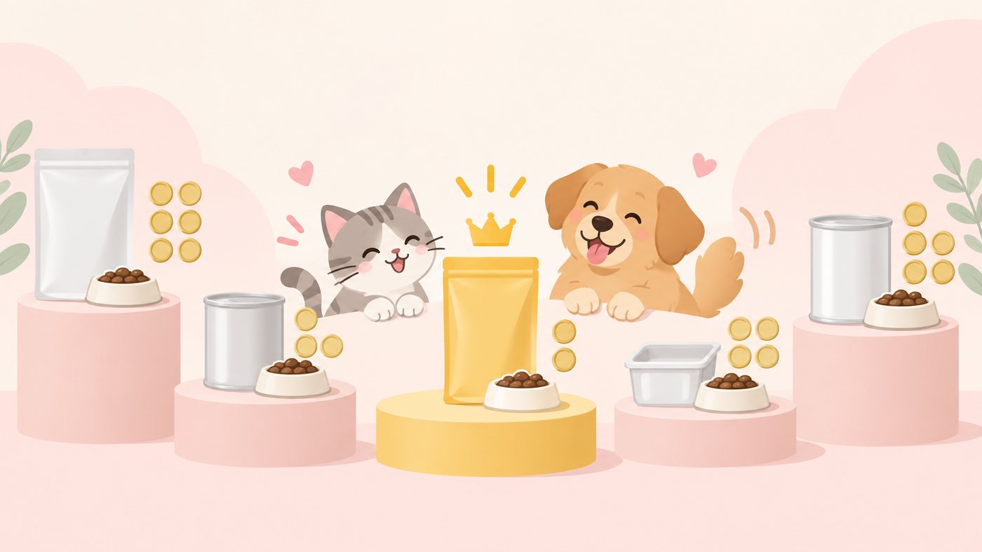 単品・箱・ケースの3つの荷姿を並べたイラスト