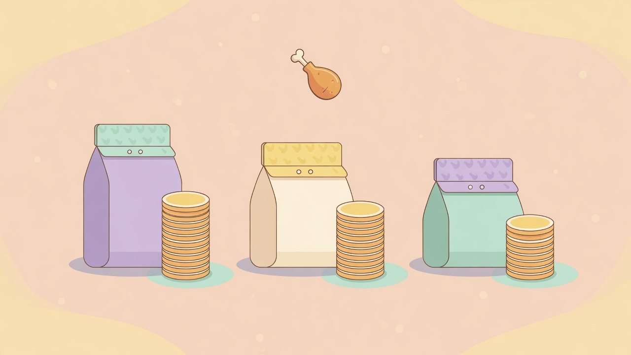 鶏肉のパックとレトルトを1gあたりで比べるイラスト