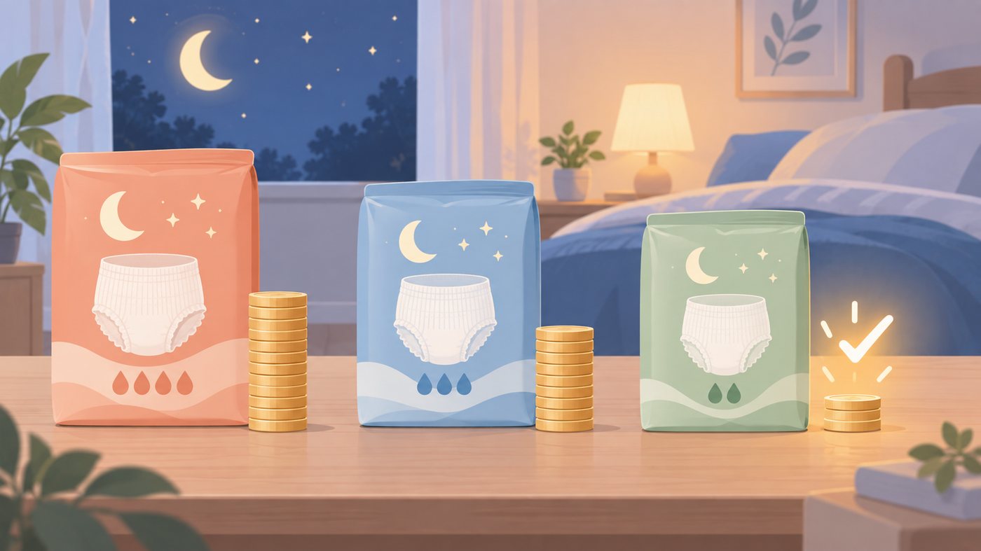 95gの容器と1gあたりの単価を比べるイラスト