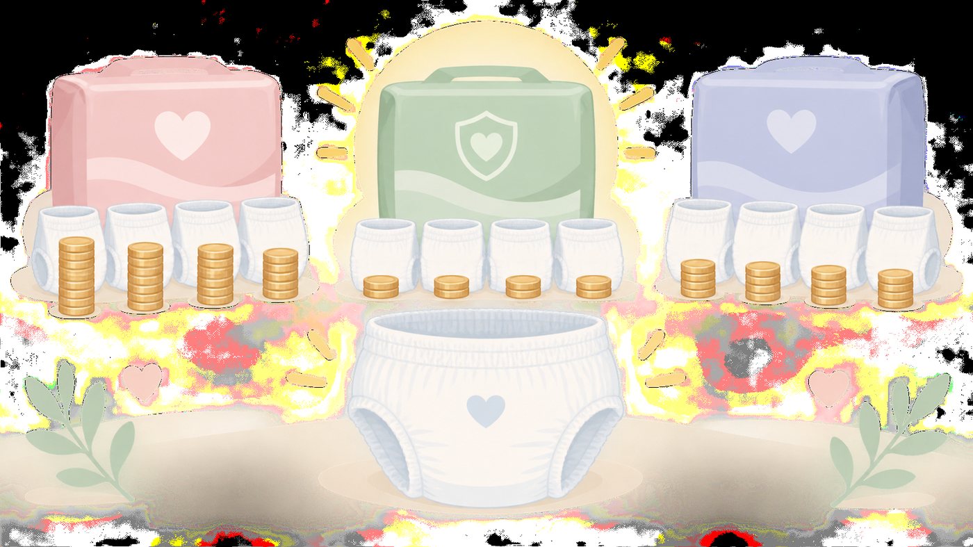 小分けパウチの単価を計算するイラスト