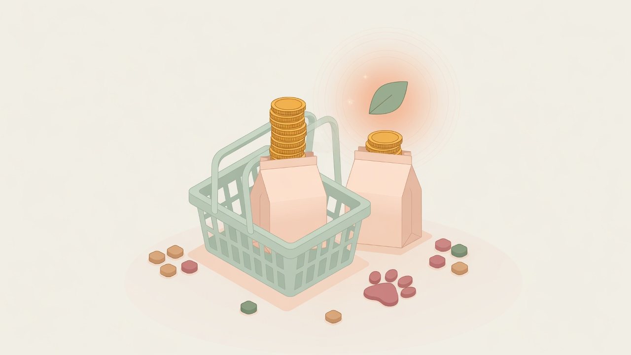 600gの袋を1gあたりで比べるイラスト
